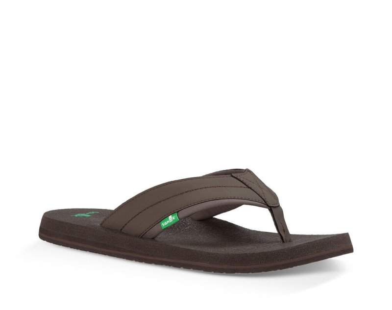 Sanuk Beer Cozy 2 Flip Flop Herr Mörkbruna | JSOP1302