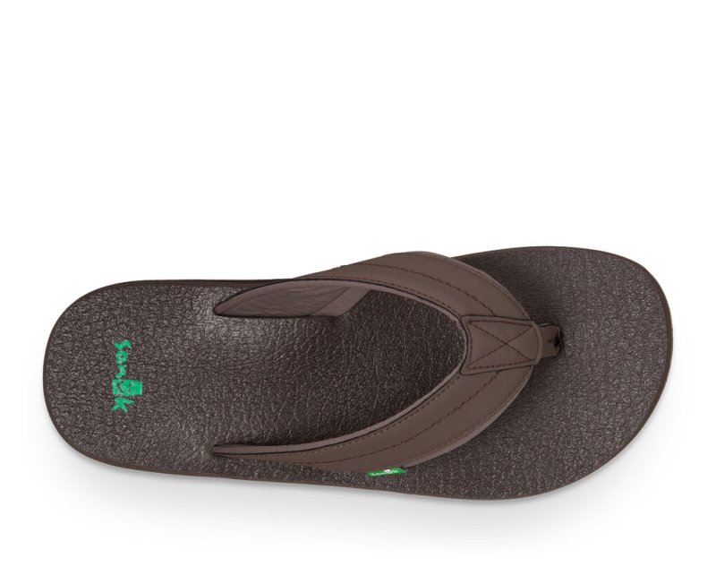 Sanuk Beer Cozy 2 Flip Flop Herr Mörkbruna | JSOP1302