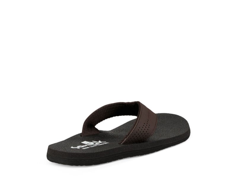 Sanuk Beer Cozy Coaster Flip Flop Herr Mörkbruna | JSOP1306