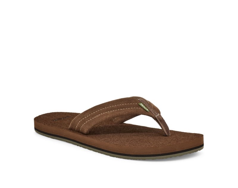 Sanuk Beer Cozy Stacker Mocka Flip Flop Herr Bruna | JSOP1308