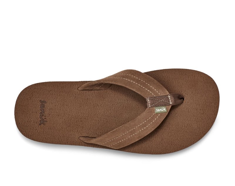 Sanuk Beer Cozy Stacker Mocka Flip Flop Herr Bruna | JSOP1308