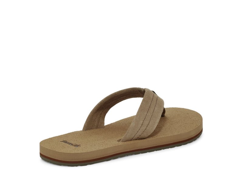 Sanuk Beer Cozy Stacker Mocka Flip Flop Herr Bruna | JSOP1309