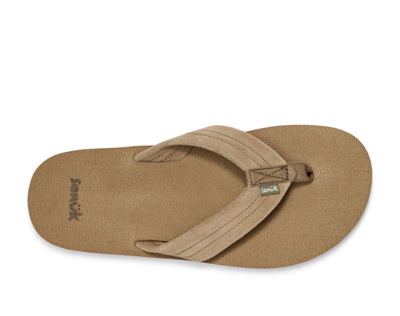 Sanuk Beer Cozy Stacker Mocka Flip Flop Herr Bruna | JSOP1309