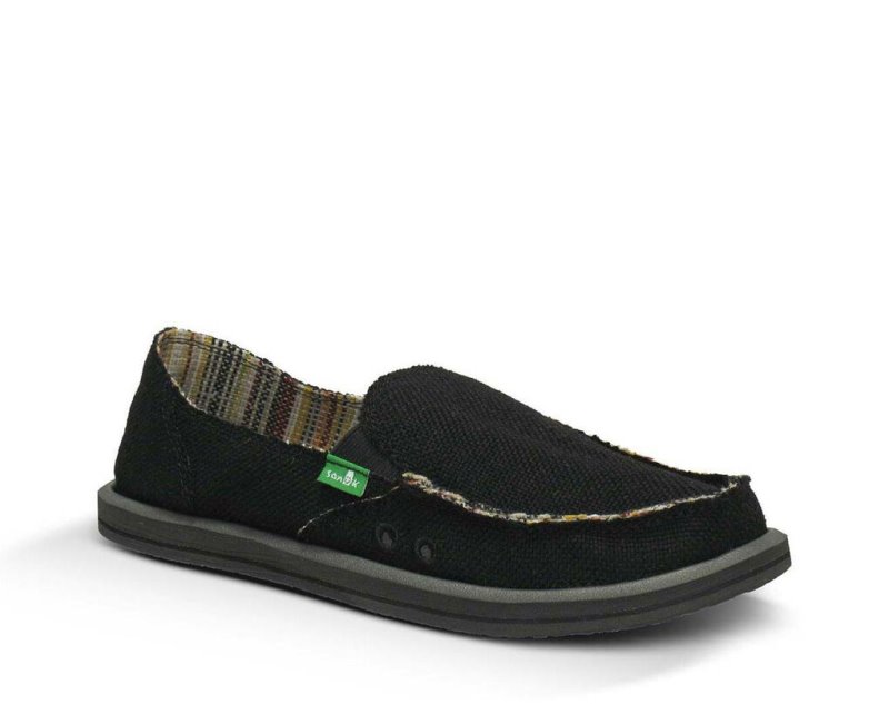 Sanuk Donna Hemp Skor Dam Svarta | JSOP1123