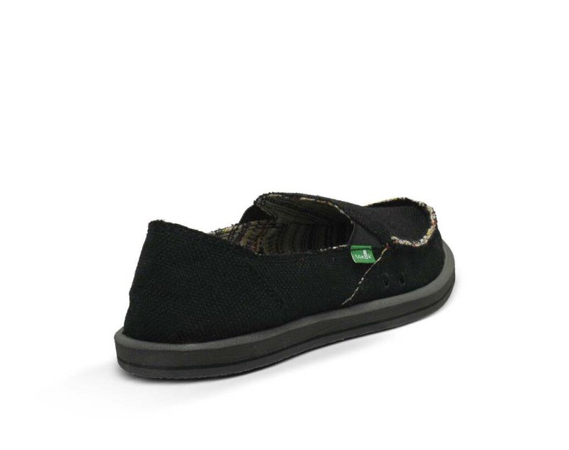 Sanuk Donna Hemp Skor Dam Svarta | JSOP1123