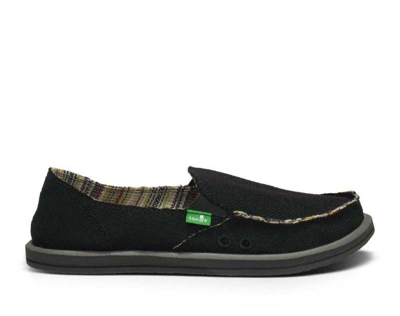 Sanuk Donna Hemp Skor Dam Svarta | JSOP1123