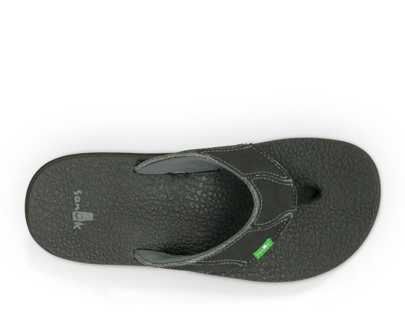 Sanuk Fault Line Flip Flop Herr Charcoal | JSOP1317