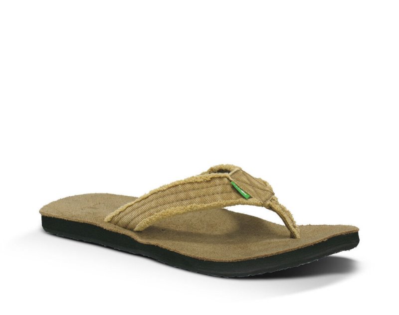 Sanuk Fraid Not Big & Höga Flip Flop Herr Khaki | JSOP1321