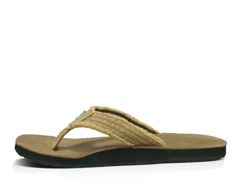 Sanuk Fraid Not Big & Höga Flip Flop Herr Khaki | JSOP1321