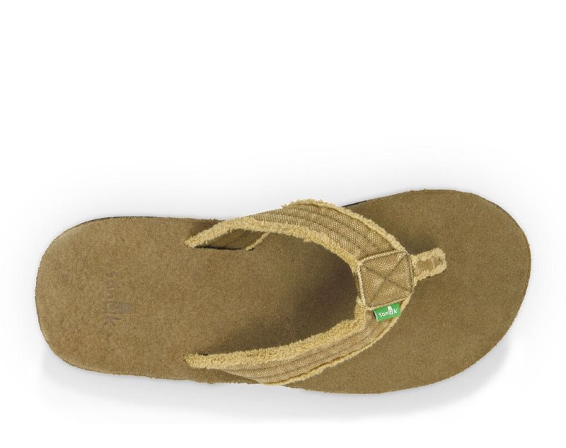 Sanuk Fraid Not Big & Höga Flip Flop Herr Khaki | JSOP1321