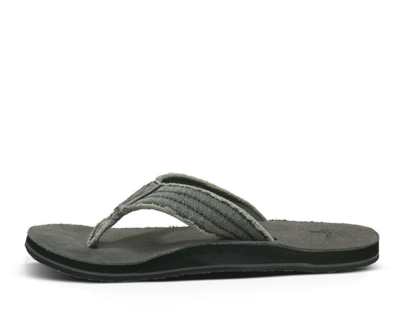 Sanuk Fraid Not Flip Flop Herr Charcoal | JSOP1318