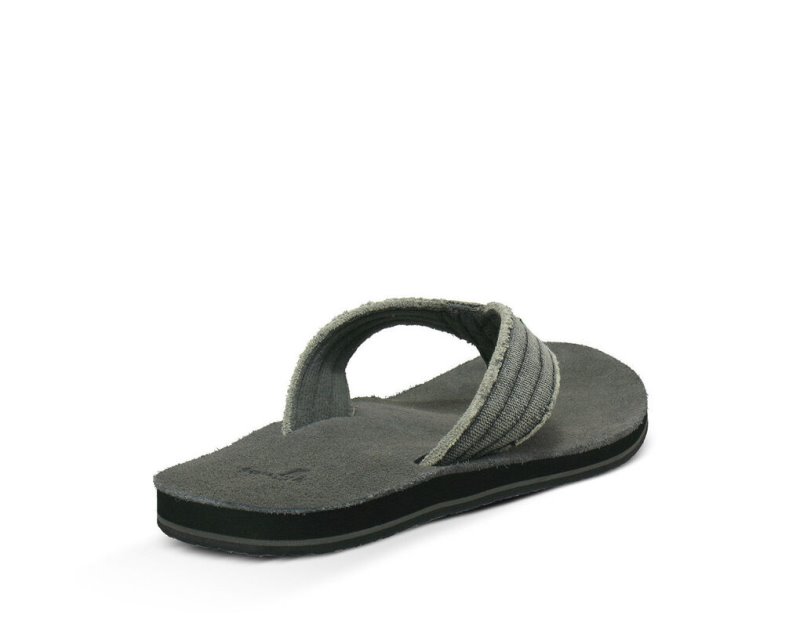 Sanuk Fraid Not Flip Flop Herr Charcoal | JSOP1318