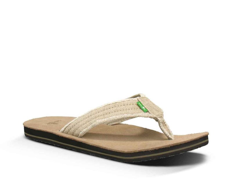 Sanuk Fraid Not Flip Flop Herr Khaki | JSOP1320