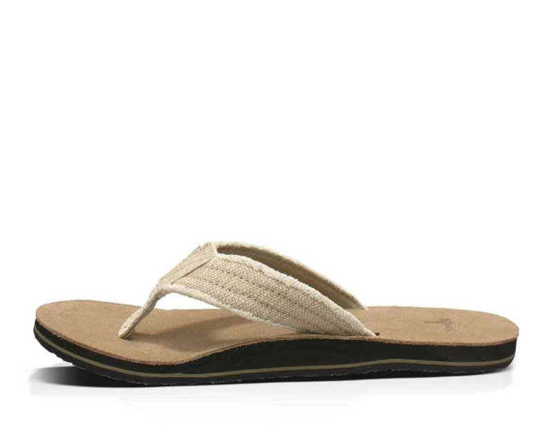 Sanuk Fraid Not Flip Flop Herr Khaki | JSOP1320