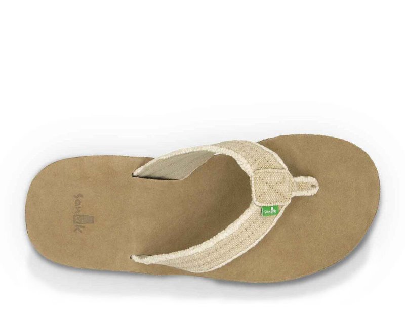 Sanuk Fraid Not Flip Flop Herr Khaki | JSOP1320