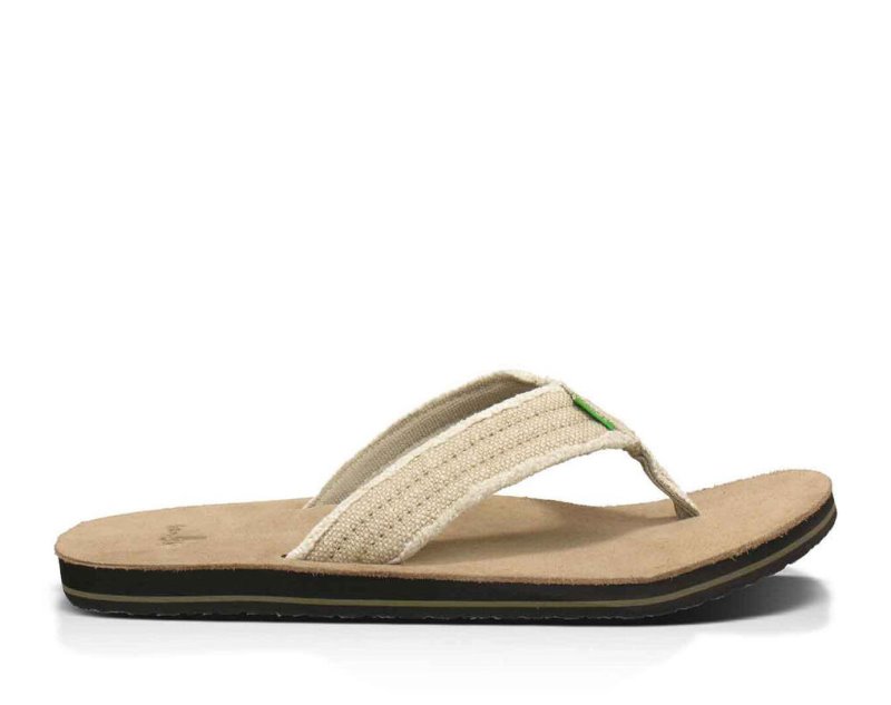 Sanuk Fraid Not Flip Flop Herr Khaki | JSOP1320