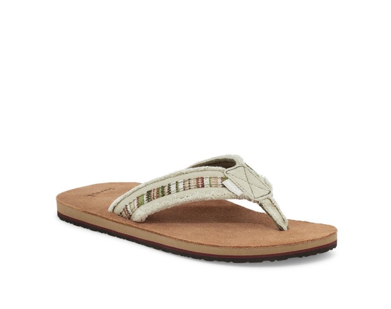 Sanuk Fraid So Eco-Friendly Flip Flop Herr Bruna Beige | JSOP1326