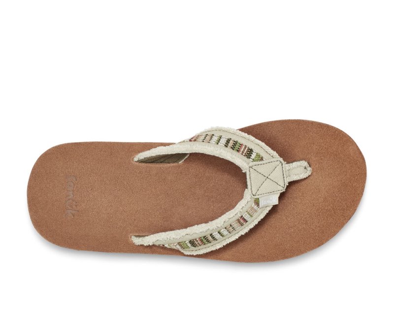 Sanuk Fraid So Eco-Friendly Flip Flop Herr Bruna Beige | JSOP1326