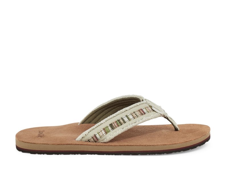 Sanuk Fraid So Eco-Friendly Flip Flop Herr Bruna Beige | JSOP1326