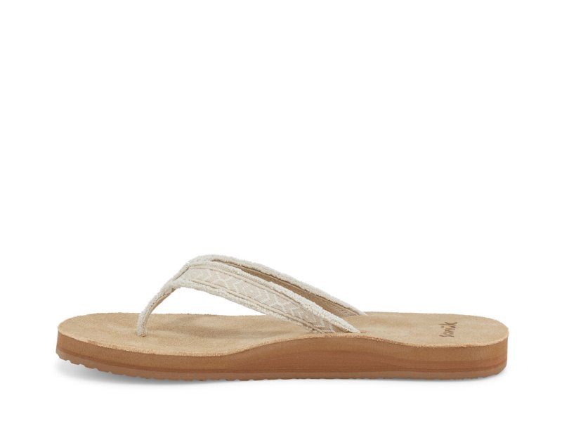 Sanuk Fraidy Tribal Hemp Flip Flop Dam Khaki | JSOP1139