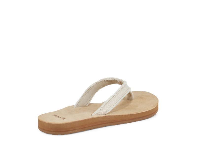 Sanuk Fraidy Tribal Hemp Flip Flop Dam Khaki | JSOP1139