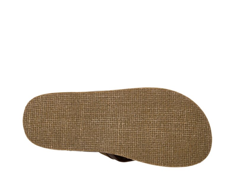 Sanuk Hullsome Läder ST Hemp Flip Flop Herr Mörkbruna | JSOP1336