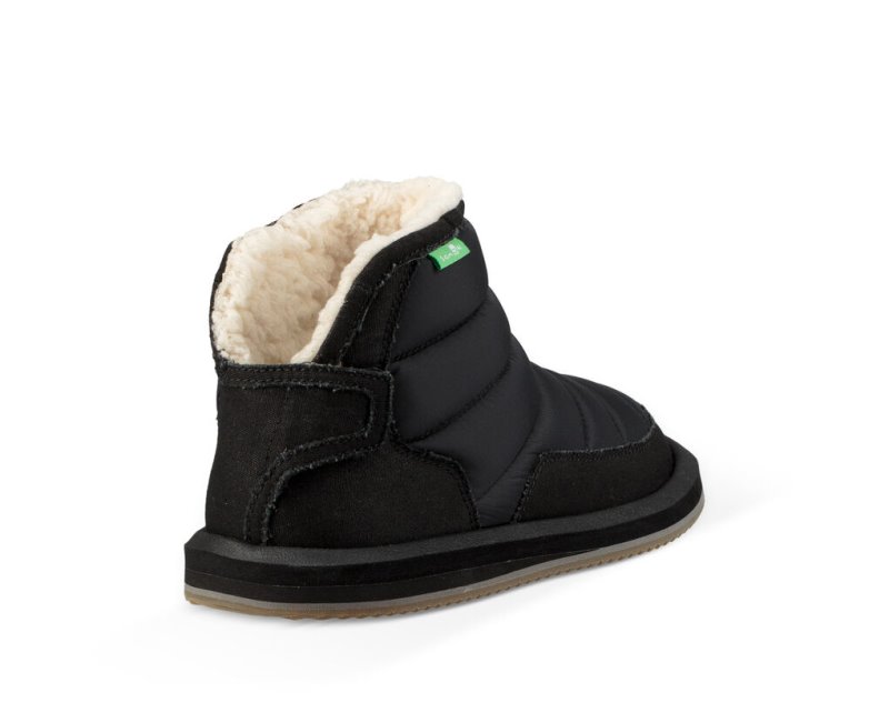 Sanuk Lil Puffer Sneaker Stövlar Barn Svarta | JSOP1098