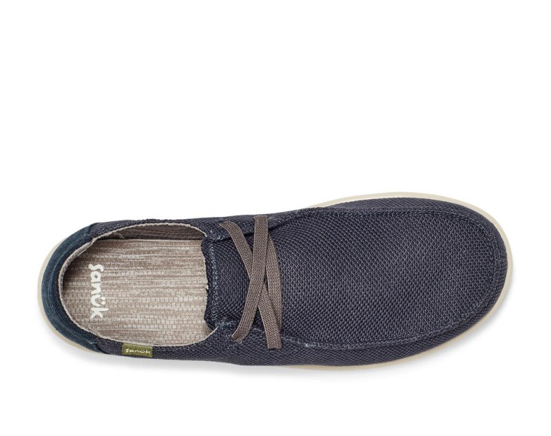 Sanuk Shaka Mesh No-tie Sneakers Herr Marinblå | JSOP1355