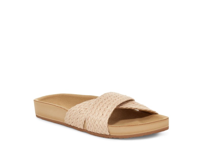 Sanuk She Cruzy Jute Veganska Badtofflor Sandaler Dam Khaki | JSOP1175