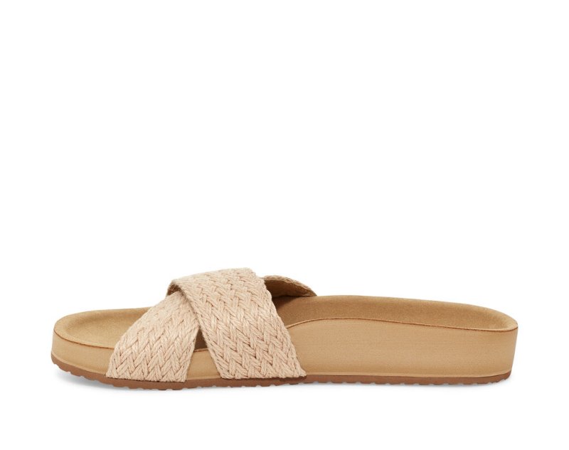 Sanuk She Cruzy Jute Veganska Badtofflor Sandaler Dam Khaki | JSOP1175