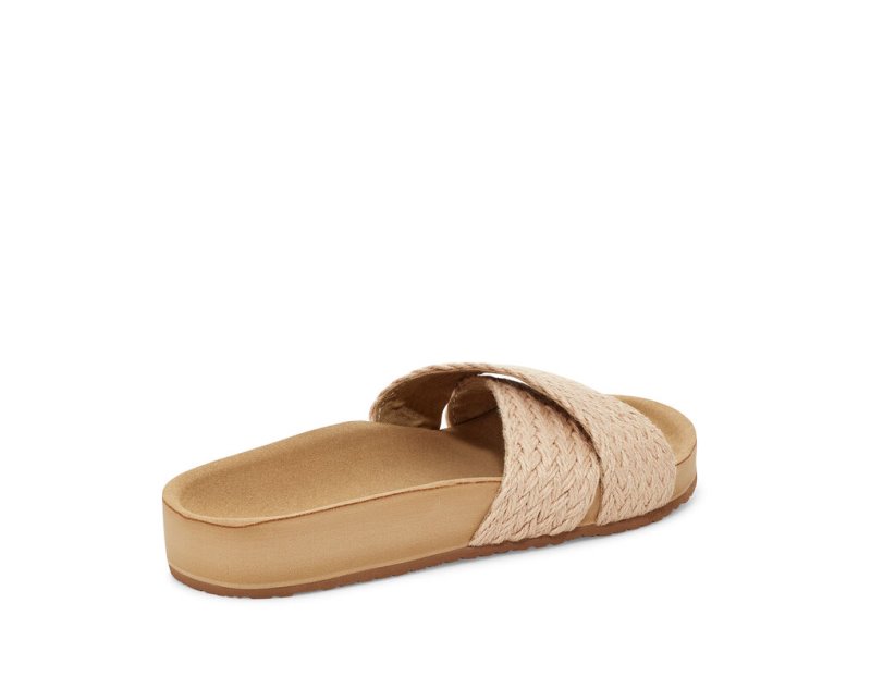 Sanuk She Cruzy Jute Veganska Badtofflor Sandaler Dam Khaki | JSOP1175