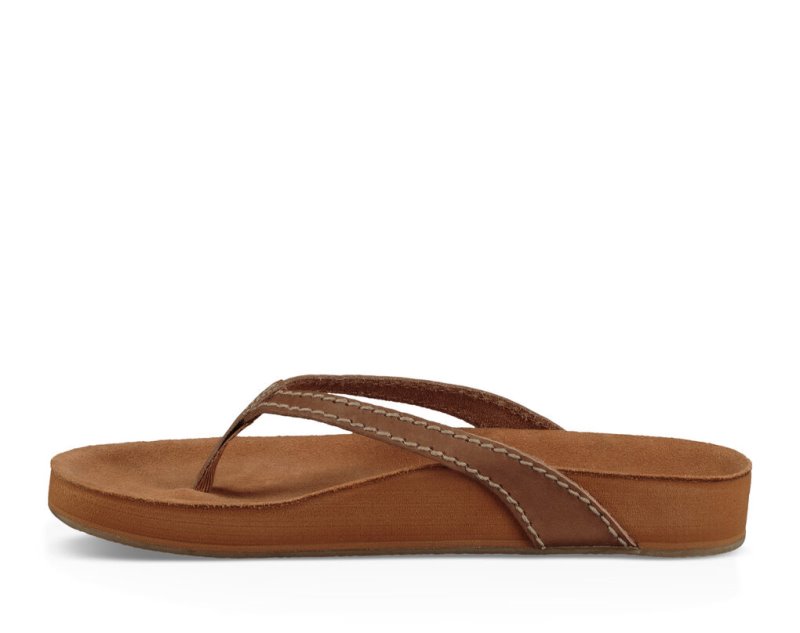 Sanuk She Loungey Läder Flip Flop Dam Bruna | JSOP1177