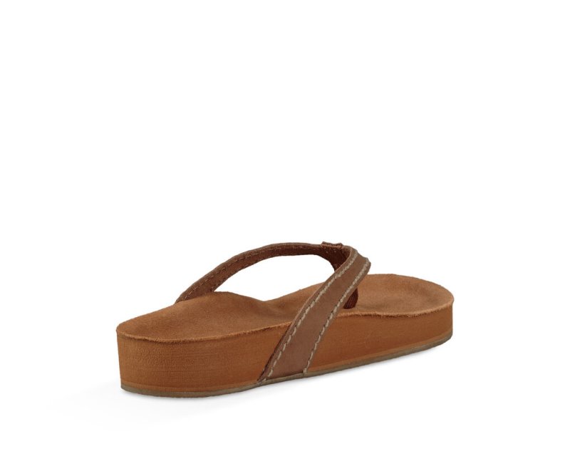 Sanuk She Loungey Läder Flip Flop Dam Bruna | JSOP1177