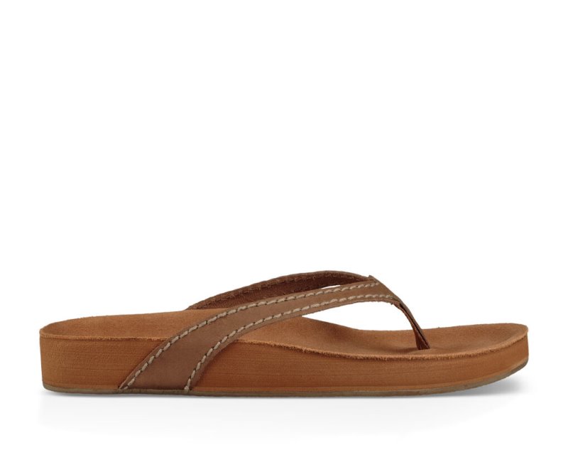 Sanuk She Loungey Läder Flip Flop Dam Bruna | JSOP1177