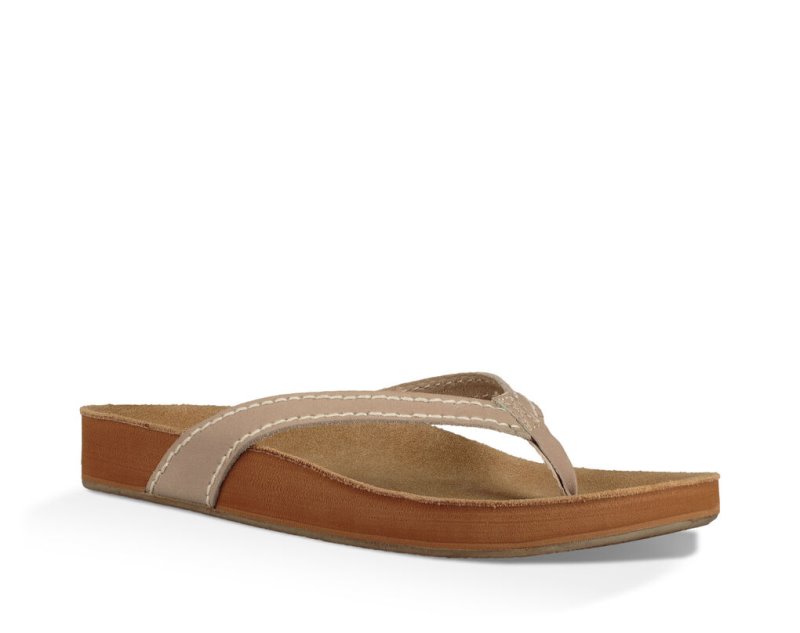 Sanuk She Loungey Läder Flip Flop Dam Bruna | JSOP1178