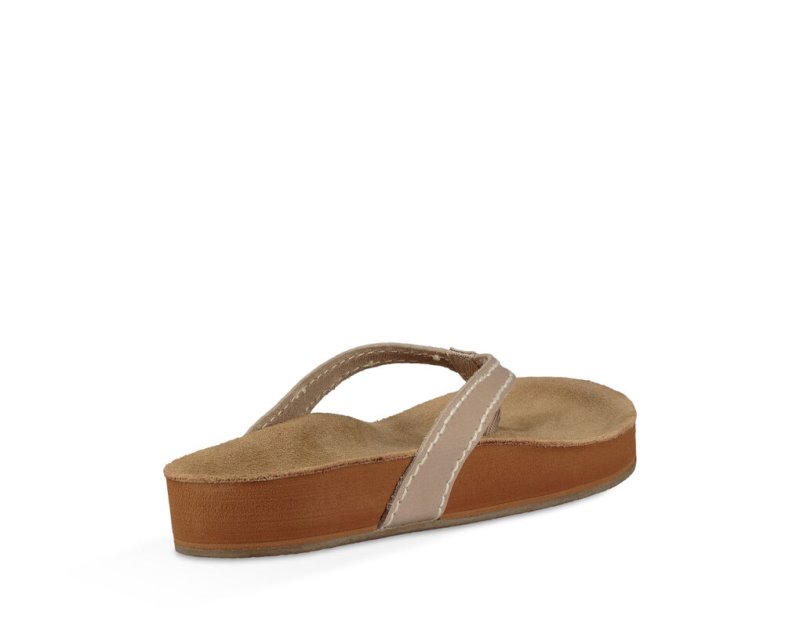 Sanuk She Loungey Läder Flip Flop Dam Bruna | JSOP1178