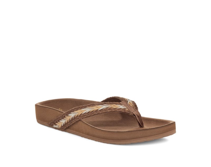 Sanuk She Loungy Hemp Sandaler Dam Bruna | JSOP1183