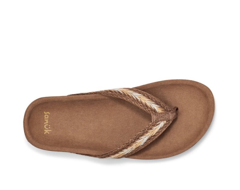 Sanuk She Loungy Hemp Sandaler Dam Bruna | JSOP1183