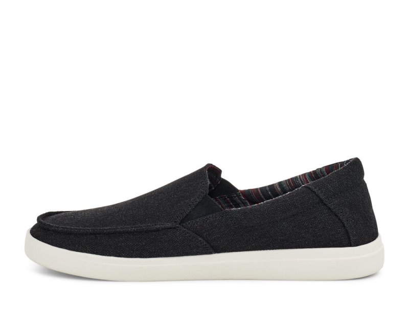 Sanuk Sideline 2 Hemp Slip-on Sneakers Herr Svarta | JSOP1357