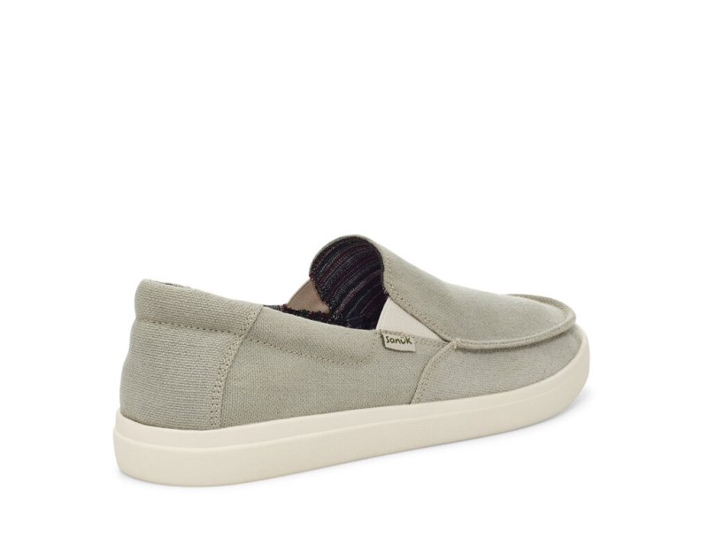 Sanuk Sideline 2 Hemp Slip-on Sneakers Herr Grå | JSOP1359