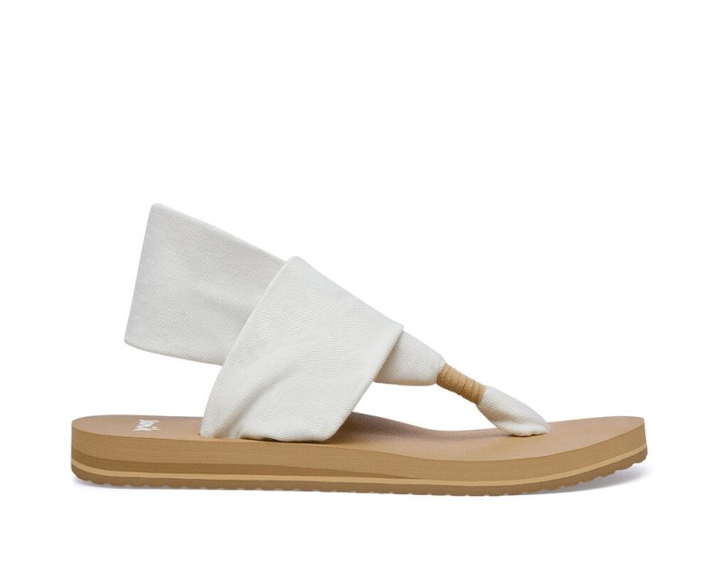 Sanuk Slingback ST Veganska Sandaler Dam Vita Bruna | JSOP1190