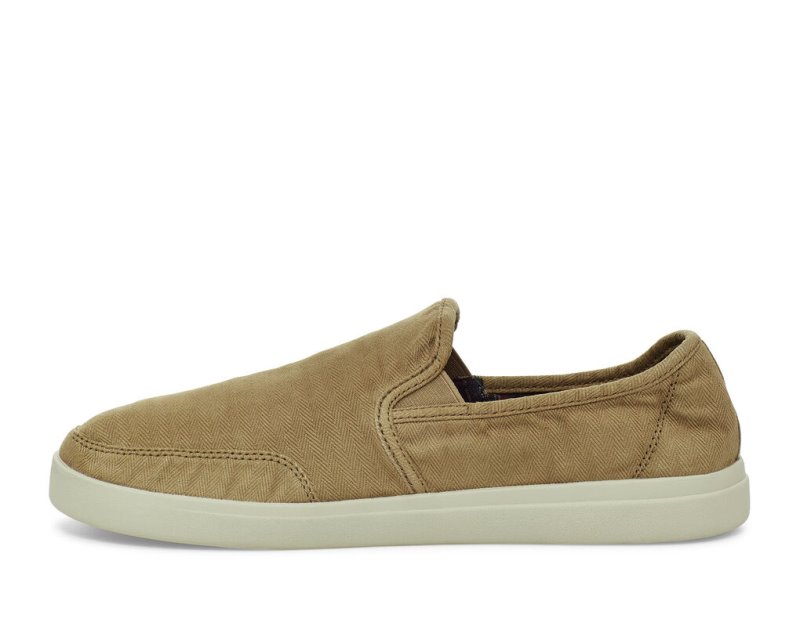 Sanuk Vagabond Slip-On Sneaker Wash Veganska Skor Herr Khaki | JSOP1375