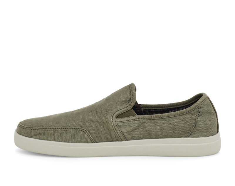 Sanuk Vagabond Slip-On Sneaker Wash Veganska Skor Herr Olivgröna | JSOP1377