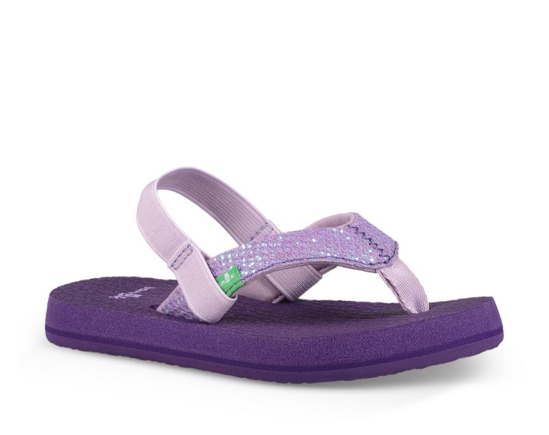 Sanuk Yoga Glitter Sandaler Barn Lila | JSOP1108