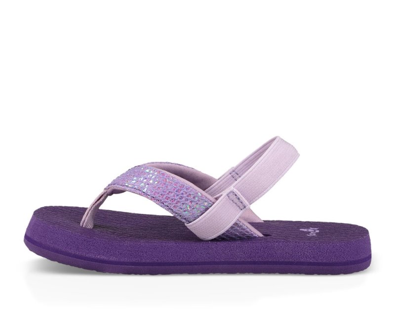 Sanuk Yoga Glitter Sandaler Barn Lila | JSOP1108