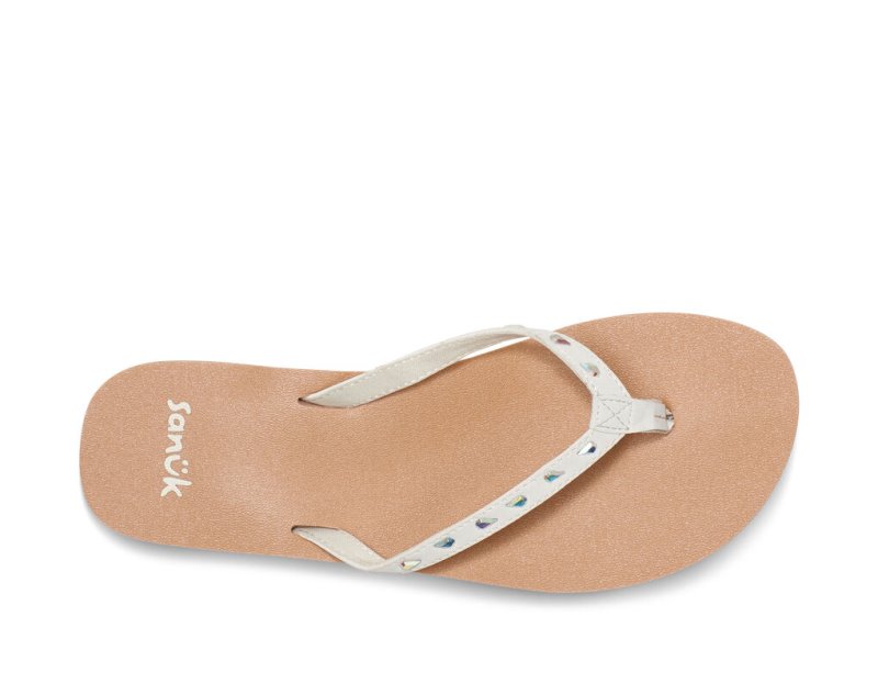 Sanuk Yoga Joy Bling Rhinestone Flip Flop Dam Vita Bruna | JSOP1220