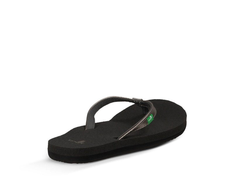 Sanuk Yoga Joy Metallic Flip Flop Dam Svarta Guld | JSOP1223