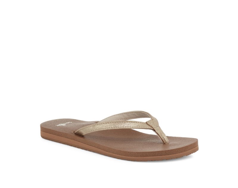 Sanuk Yoga Joy Shimmer Metallic Sandaler Dam Bruna | JSOP1224