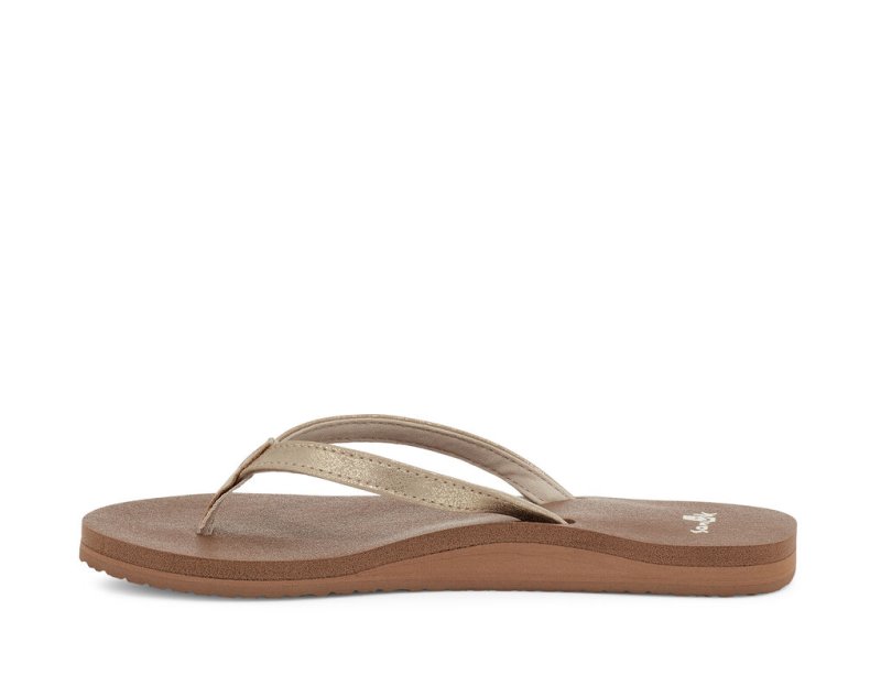 Sanuk Yoga Joy Shimmer Metallic Sandaler Dam Bruna | JSOP1224