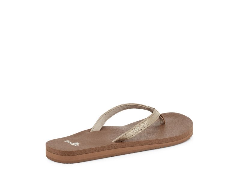 Sanuk Yoga Joy Shimmer Metallic Sandaler Dam Bruna | JSOP1224